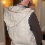 HOODED CABLE KNIT SWEATER VEST 9.28
