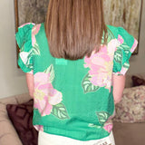 THML GREEN FLORAL PRINT TOP 4.1