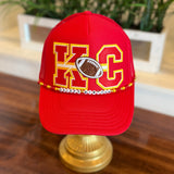RED KC CHIEFS KINGDOM PATCH HAT 8.8