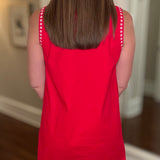 PINCH RED EMBROIDERED DRESS 6.4