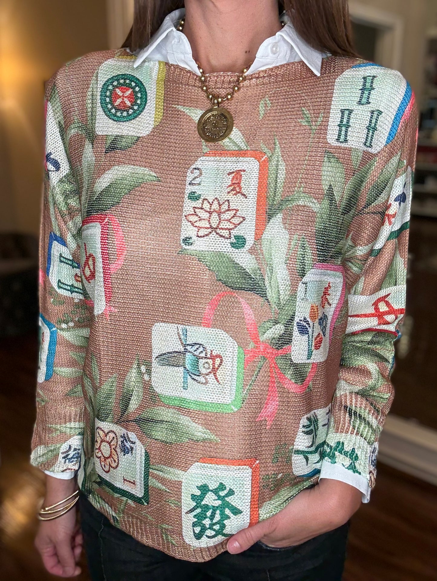 BRAND BAZAR DESIGNER MAHJONG SWEATER 10.21
