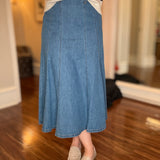 DEX BELTED DENIM SKIRT 10.9