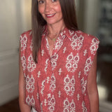 RUST PAISLEY S/L BLOUSE 7.2