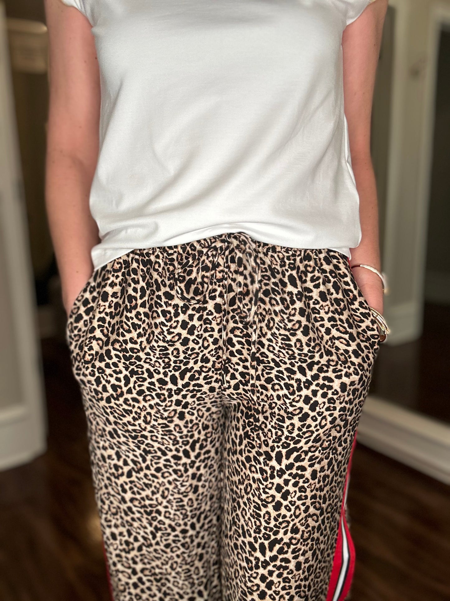 LEOPARD TROUSER PANT WITH RED STRIPE 1.28