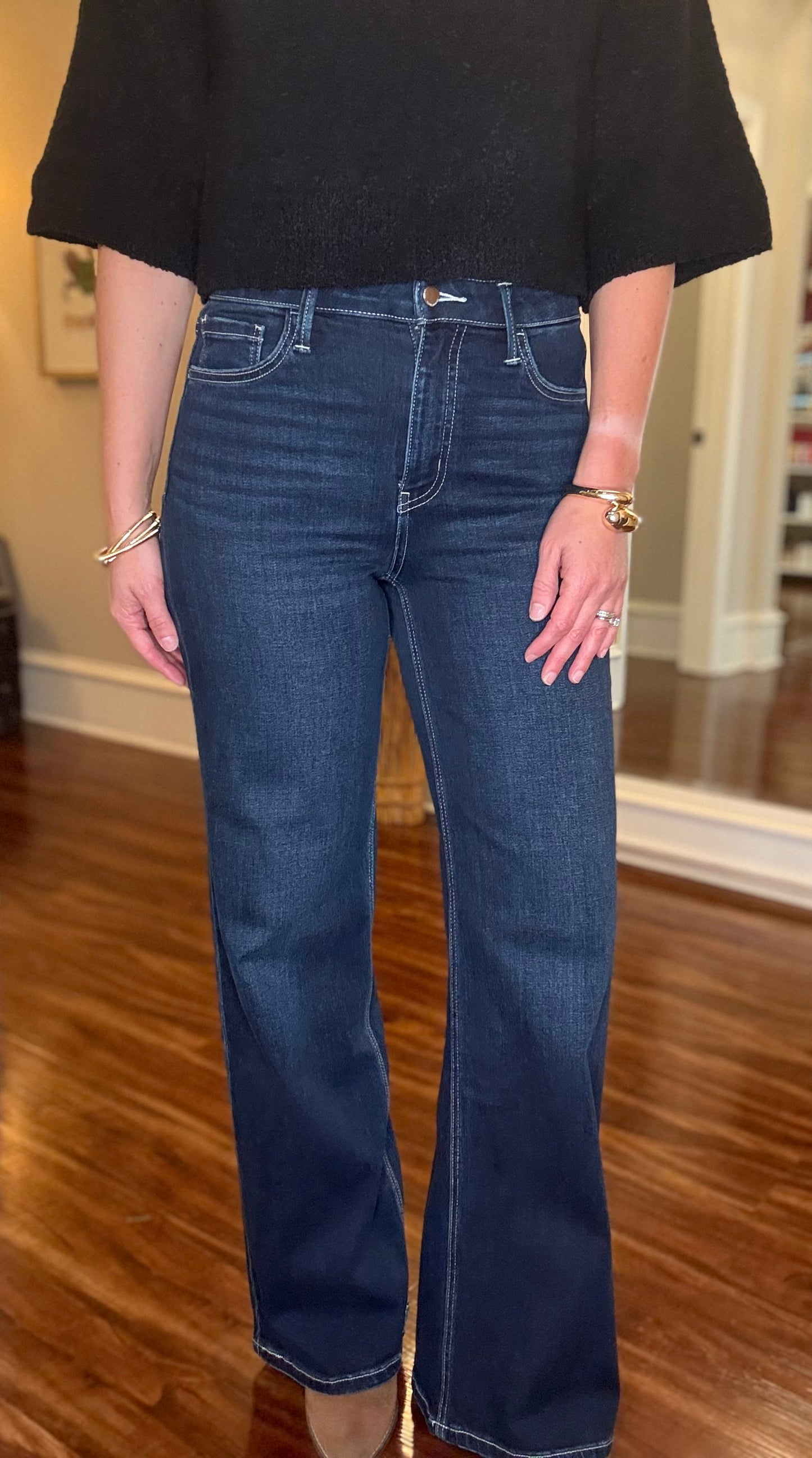 FLYING MONKEY HARMONIOUS LIGHT WIDE LEG JEAN 10.13