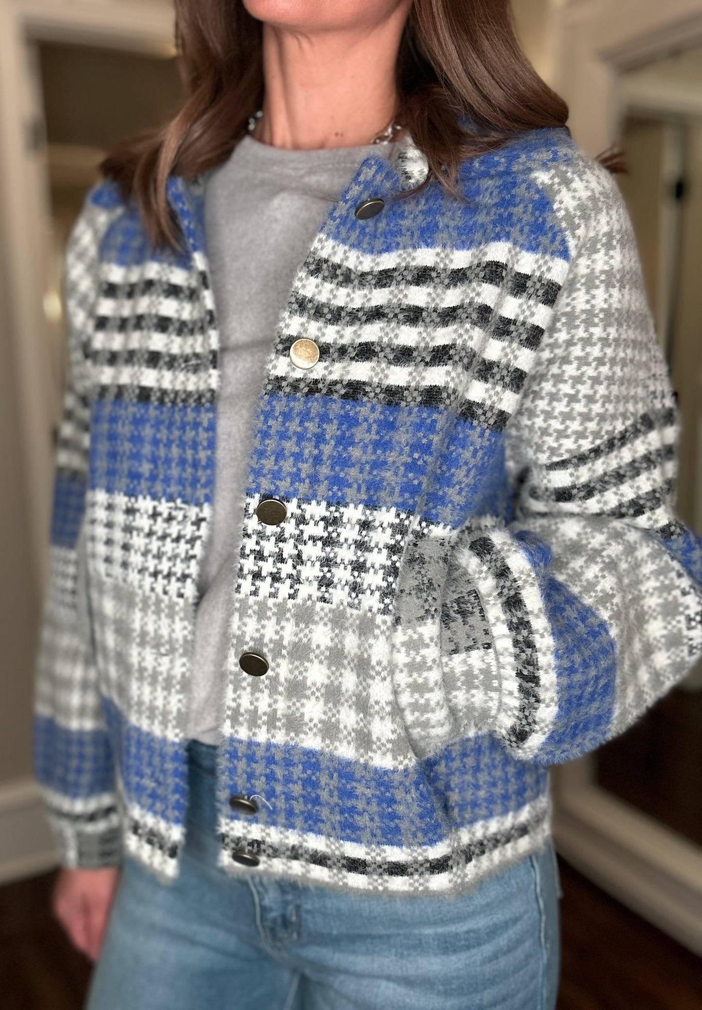 METRIC MIXED PLAID JACKET 10.7