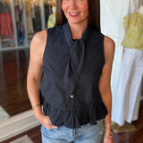 ENTRO BLACK TOP WITH RUFFLE BOTTOM 4.29