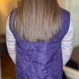 MULTIPLES EGGPLANT VEST 9.21