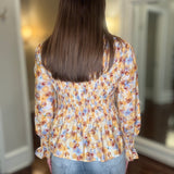 TRU LUX SMOCKED BUTTON UP 8.10
