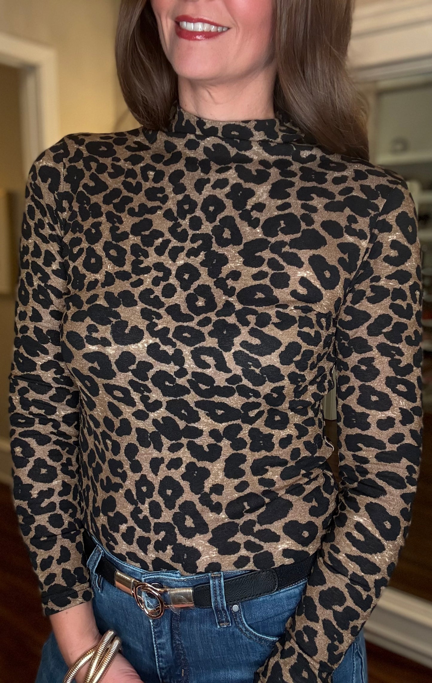 MOLLY BRACKEN LEOPARD PRINT TOP 8.15