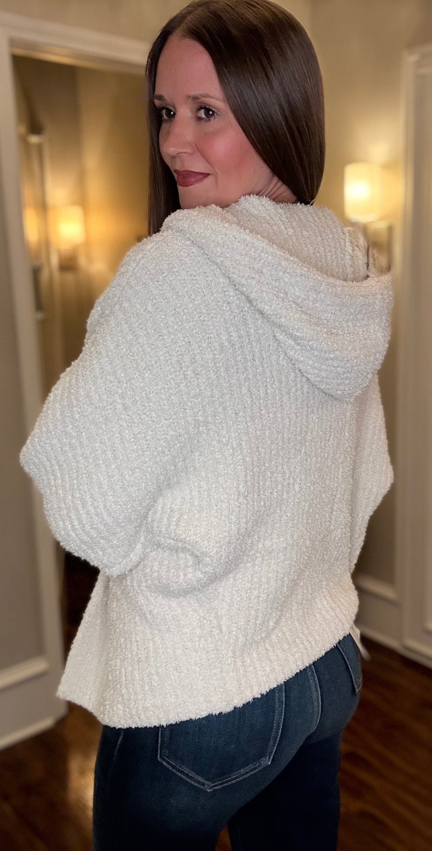 DYLAN COZY OPEN FRONT HOODIE 10.28