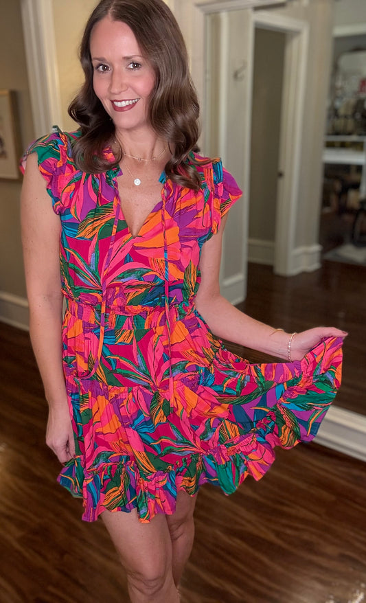 TROPICAL TIERED MINI DRESS 1.7
