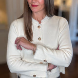 KNITTED CARDIGAN WITH GOLD BUTTONS 9.18