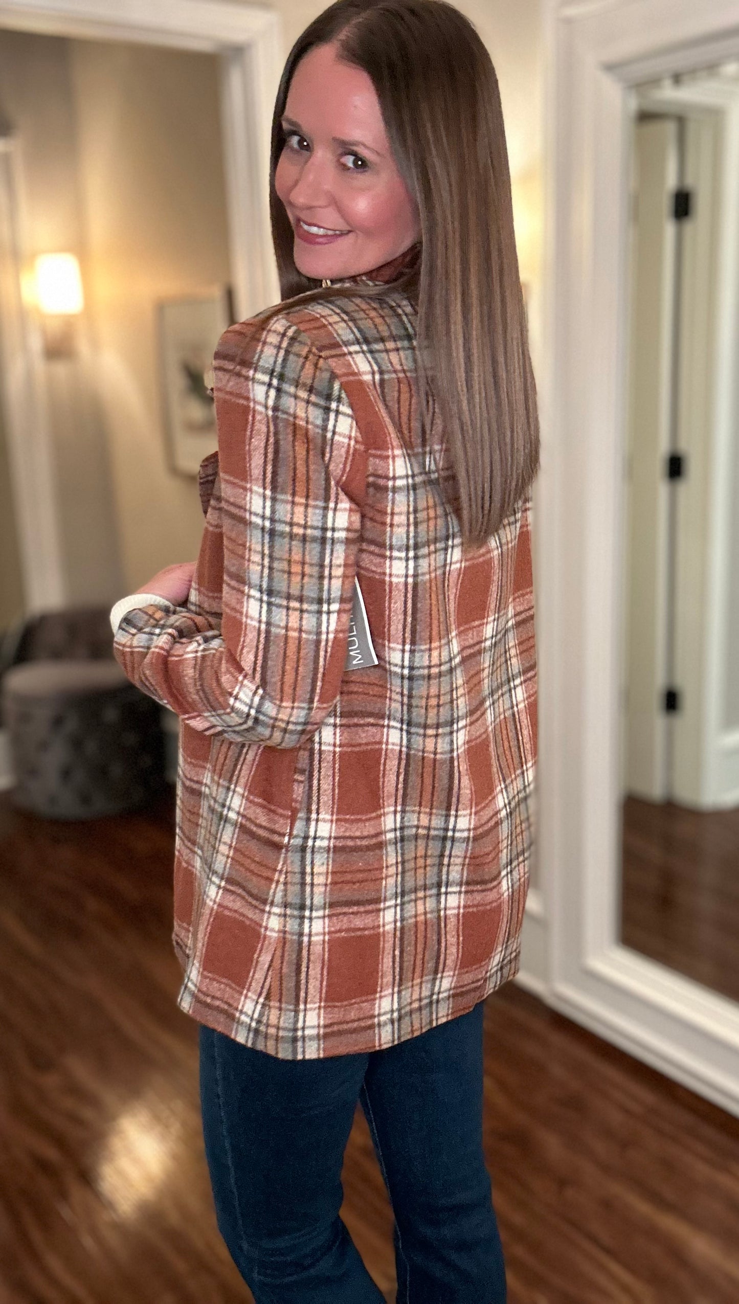 MULTIPLES FALL PLAID BLAZER 10.16