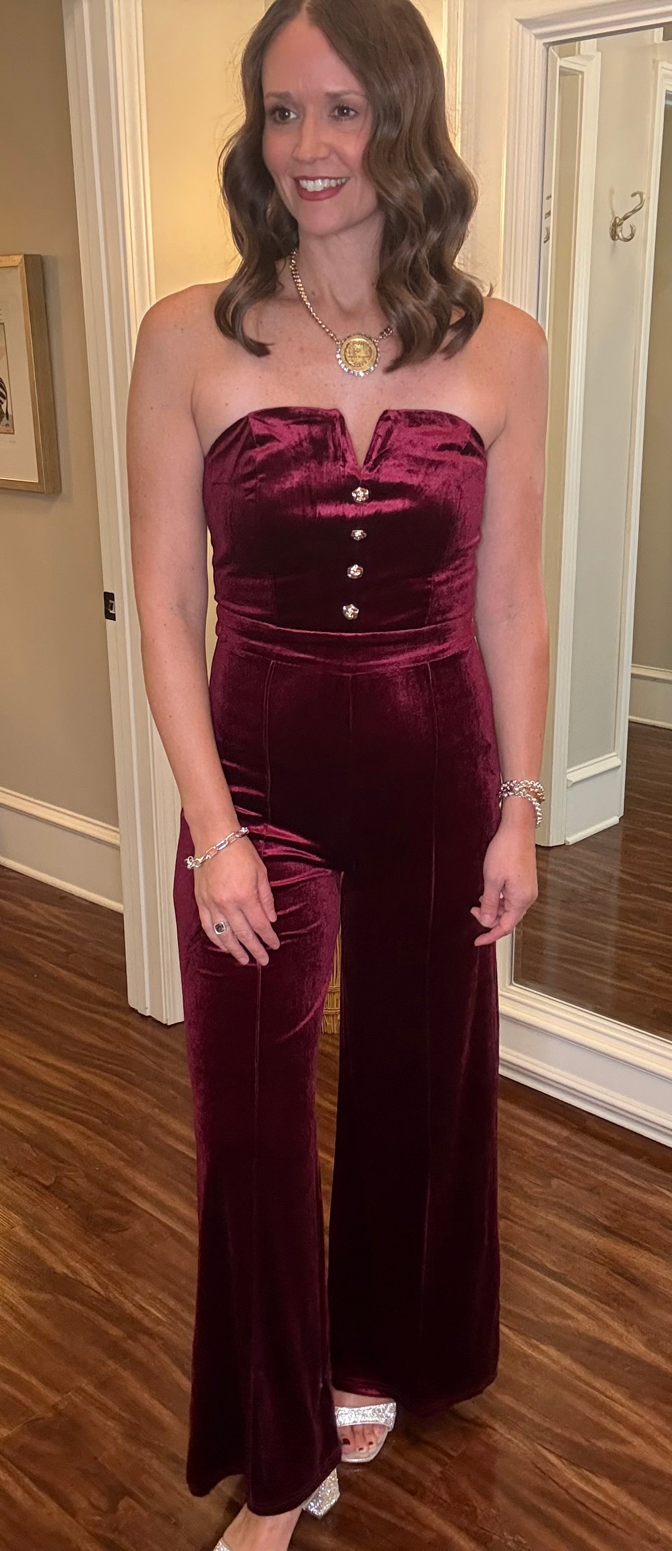 FLYING TOMATO VELVET JUMPSUIT 10.17