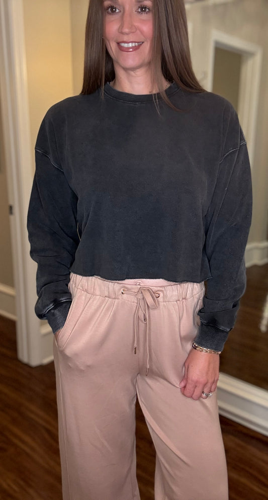 HYFVE LONG SLEEVE CROPPED SWEATSHIRT 8.26