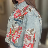 POL SEQUIN AND EMBROIDERED JEAN JACKET 7.1
