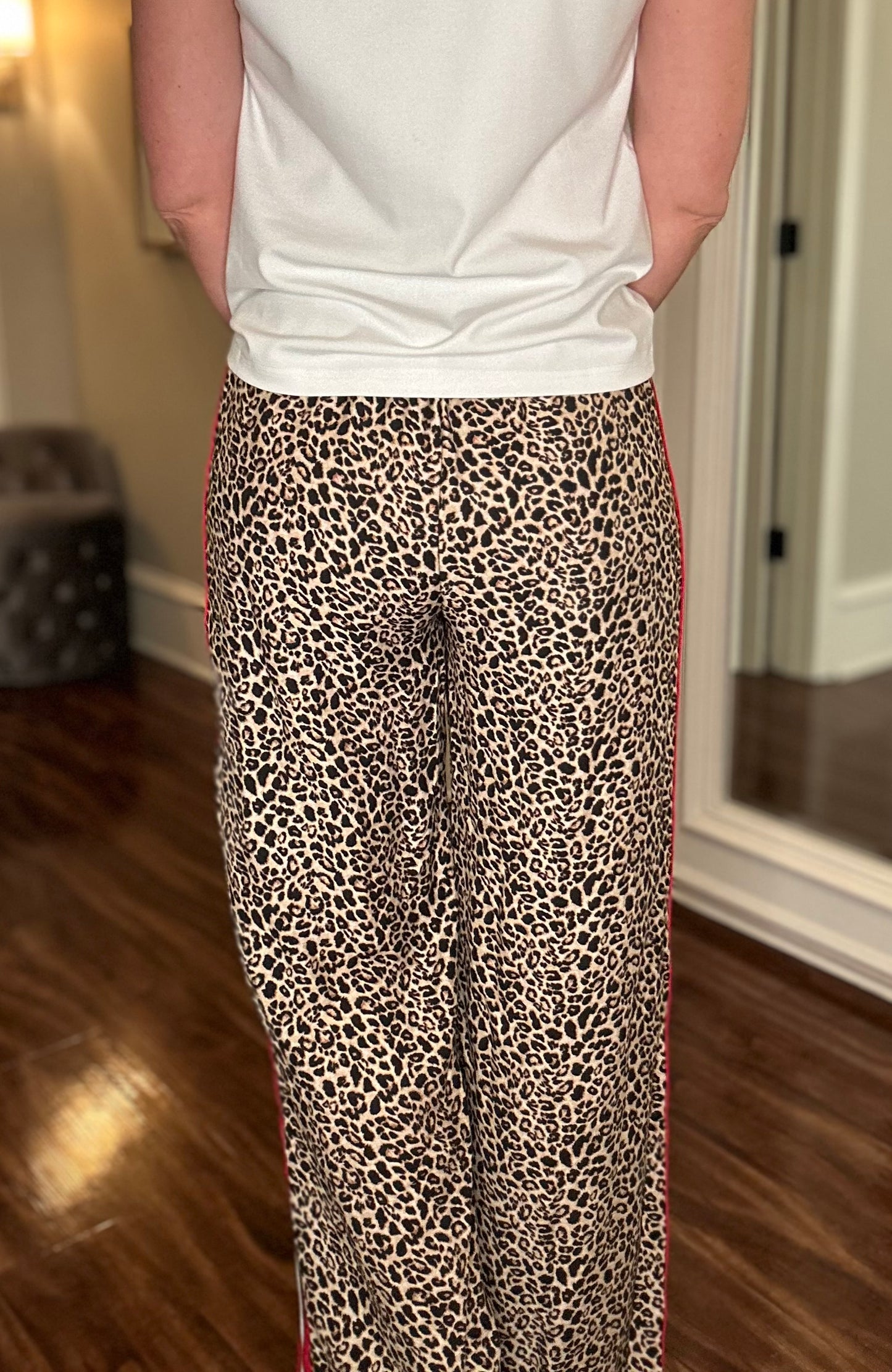 LEOPARD TROUSER PANT WITH RED STRIPE 1.28