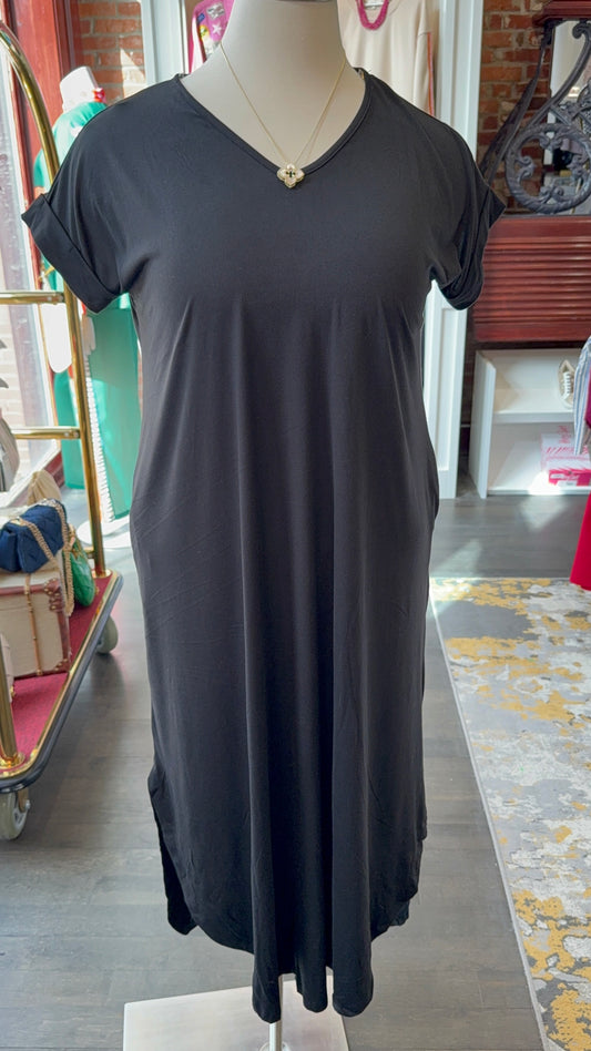 PLUS SIZE BLACK TEE SHIRT DRESS 2.4