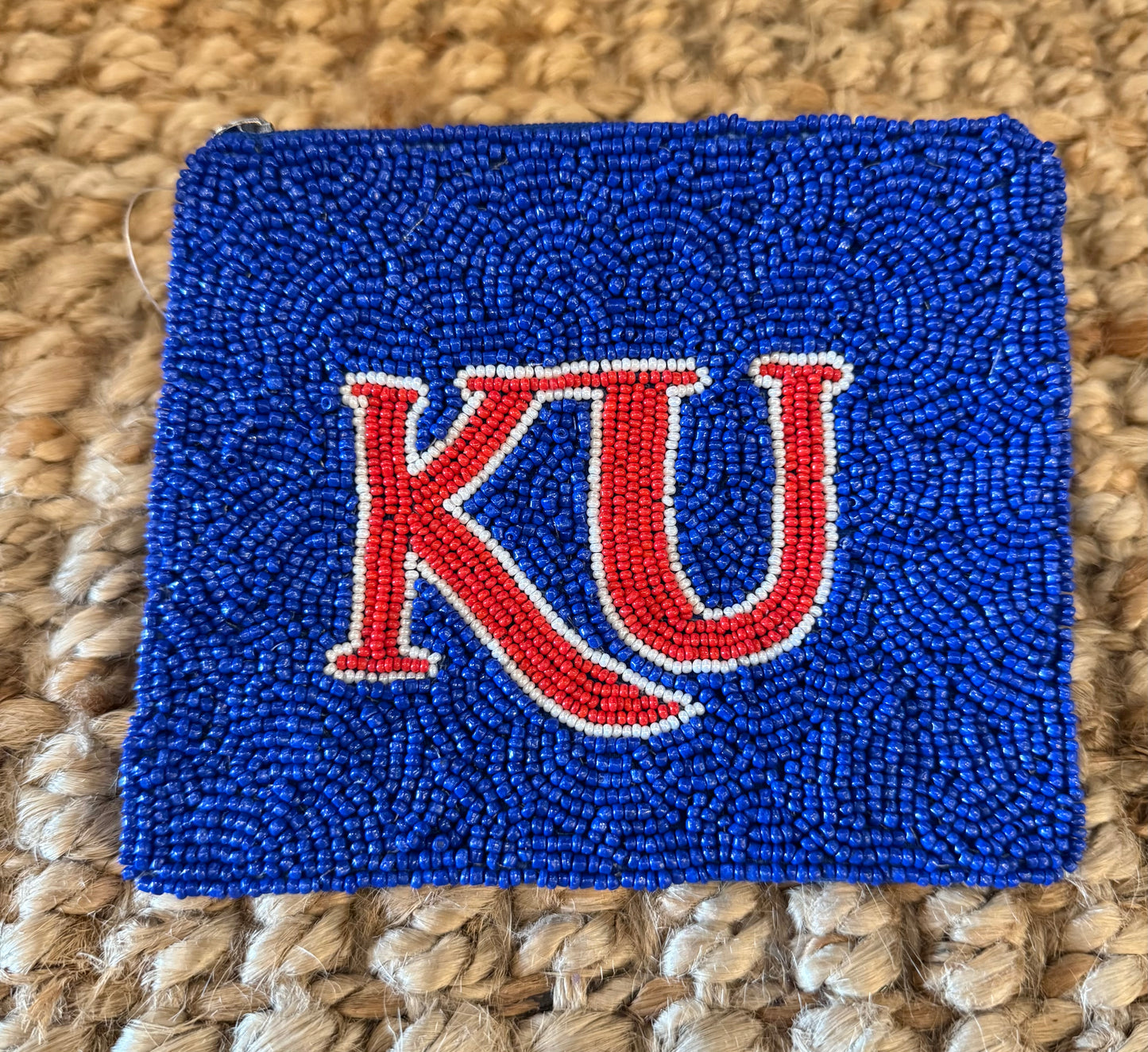 BEADED KU POUCH 11.14