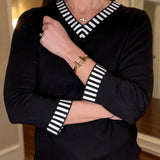 MULTIPLES 3/4 V-NECK BANDED SWEATER (multiple colors) 1.15