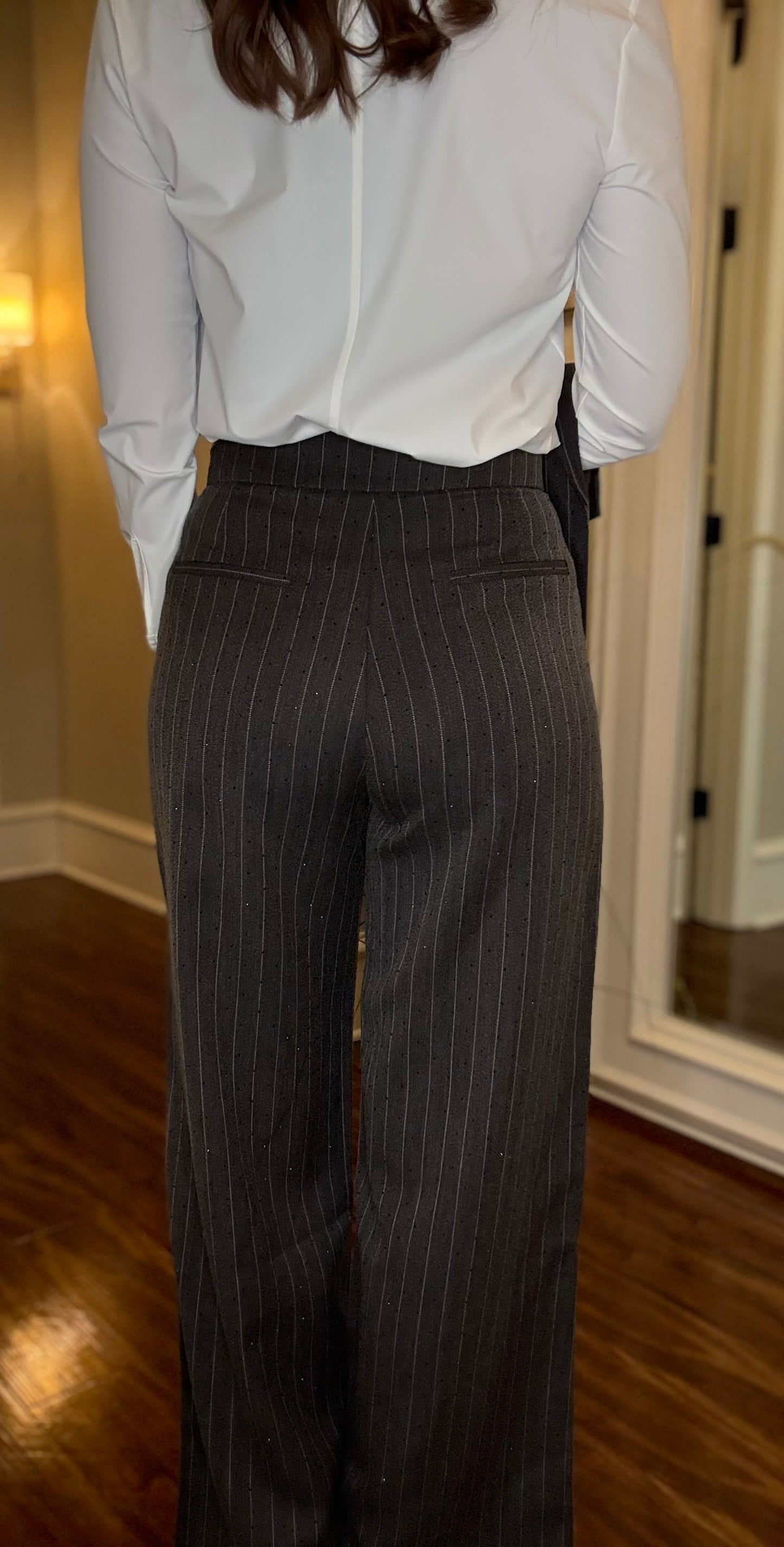 ESQUALO DARK GREY MELANGE TROUSERS 7.28