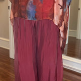 LOOK MODE SIDE SLIT SILK PANT (multiple colors) 3.25