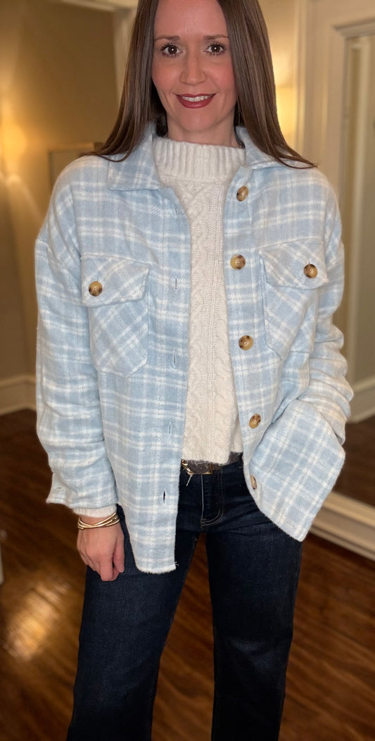 LT BLUE PLAID SHACKET 11.24