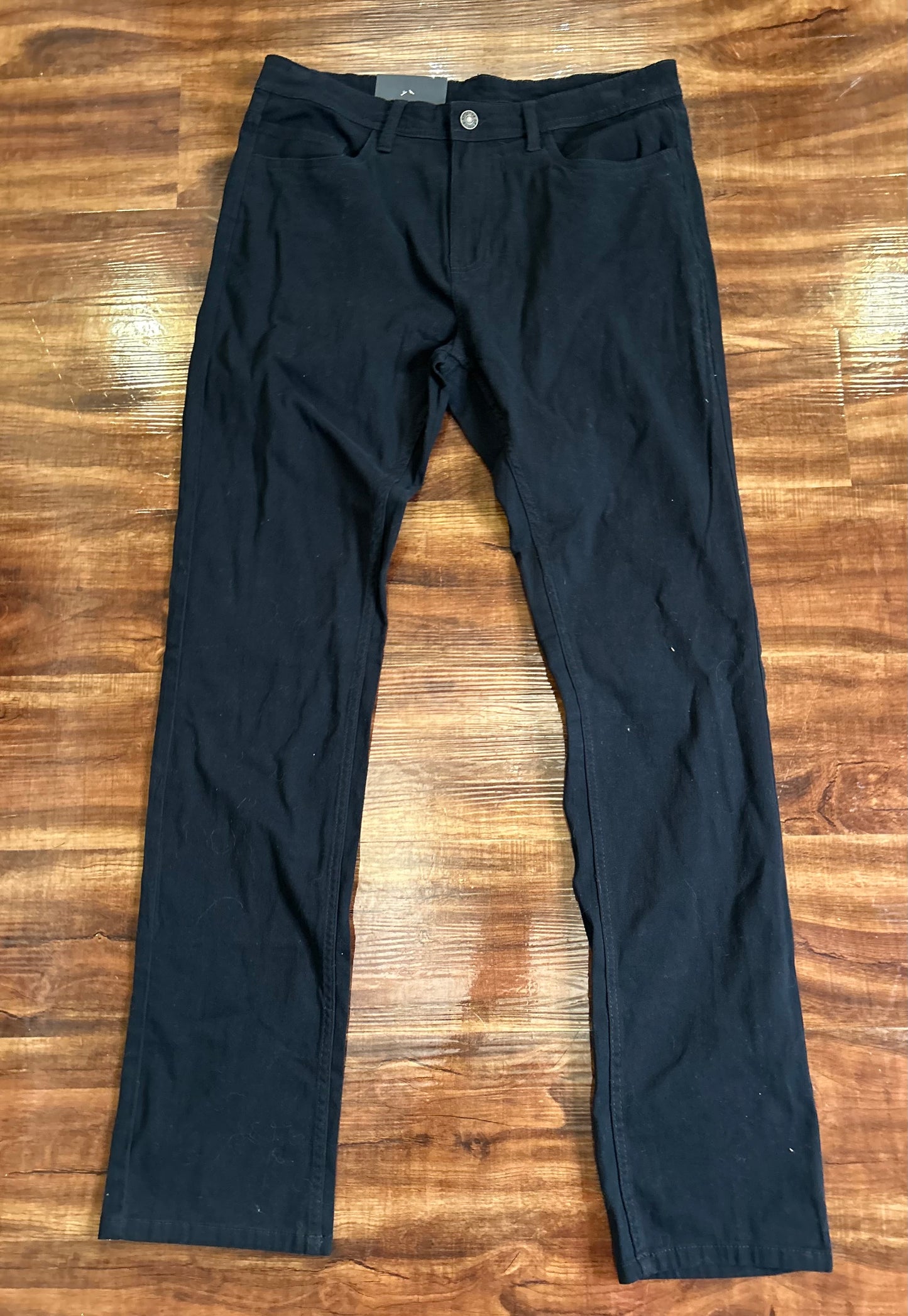 JACHS BLACK STRETCH STRAIGHT FIT PANT 8.13