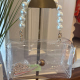 CLEAR PEARL HANDLE HANDBAG 5.13