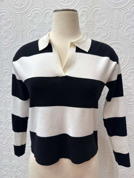 RUGBY STRIPE POLO SWEATER 9.2