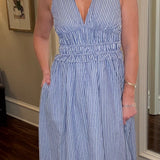 DENIM AND WHITE STRIPED DRESS 1.9