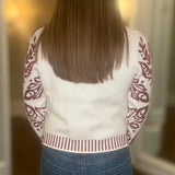 THML FLORAL V NECK CARDI 8.19