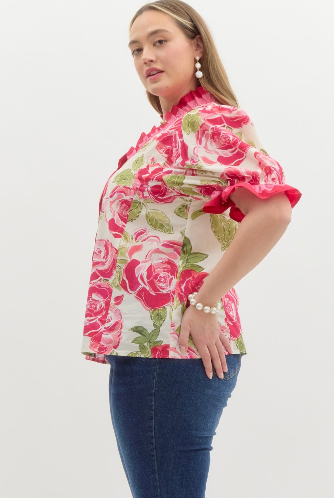 ENTRO PLUS SIZE FLORAL TOP 2.5