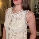 HEM AND THREAD MESH STITCHED SV/LESS VEST 2.3