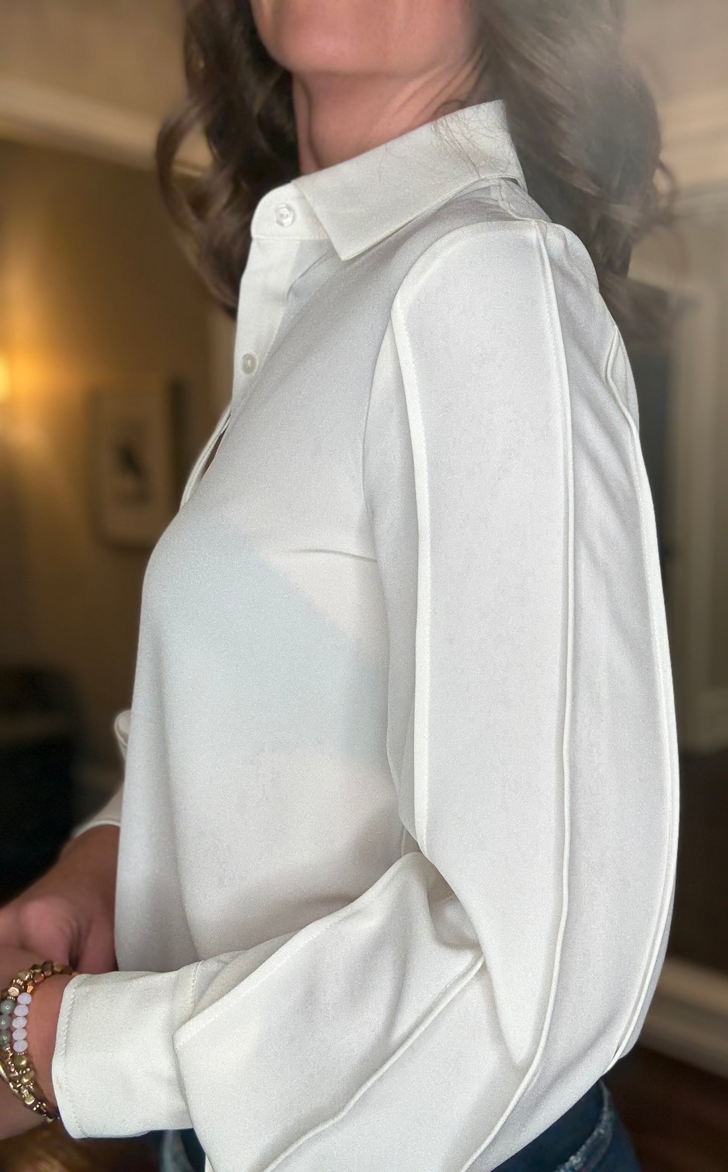 LYSSE IVETTE PLEATED SLEEVE TOP 9.3