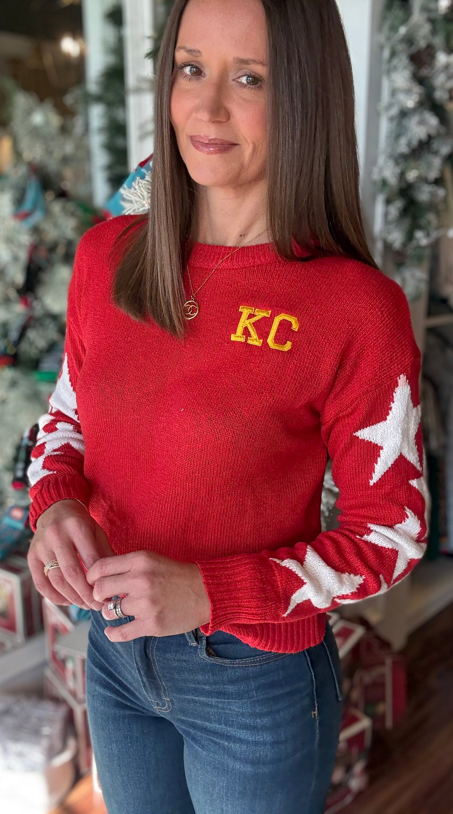 KC SWEATER WITH STAR SLEEVES 11.25