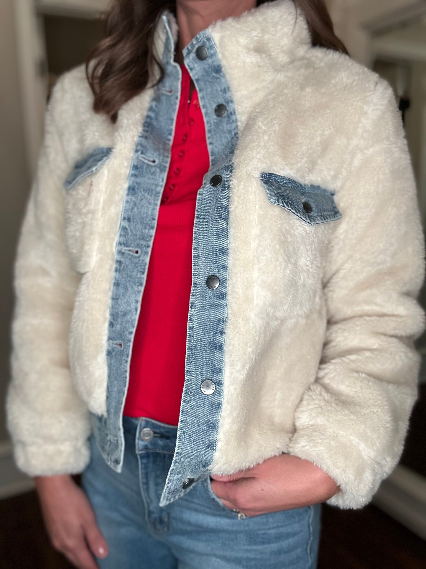 DYLAN SHEARLING JACKET WITH DENIM 10.2