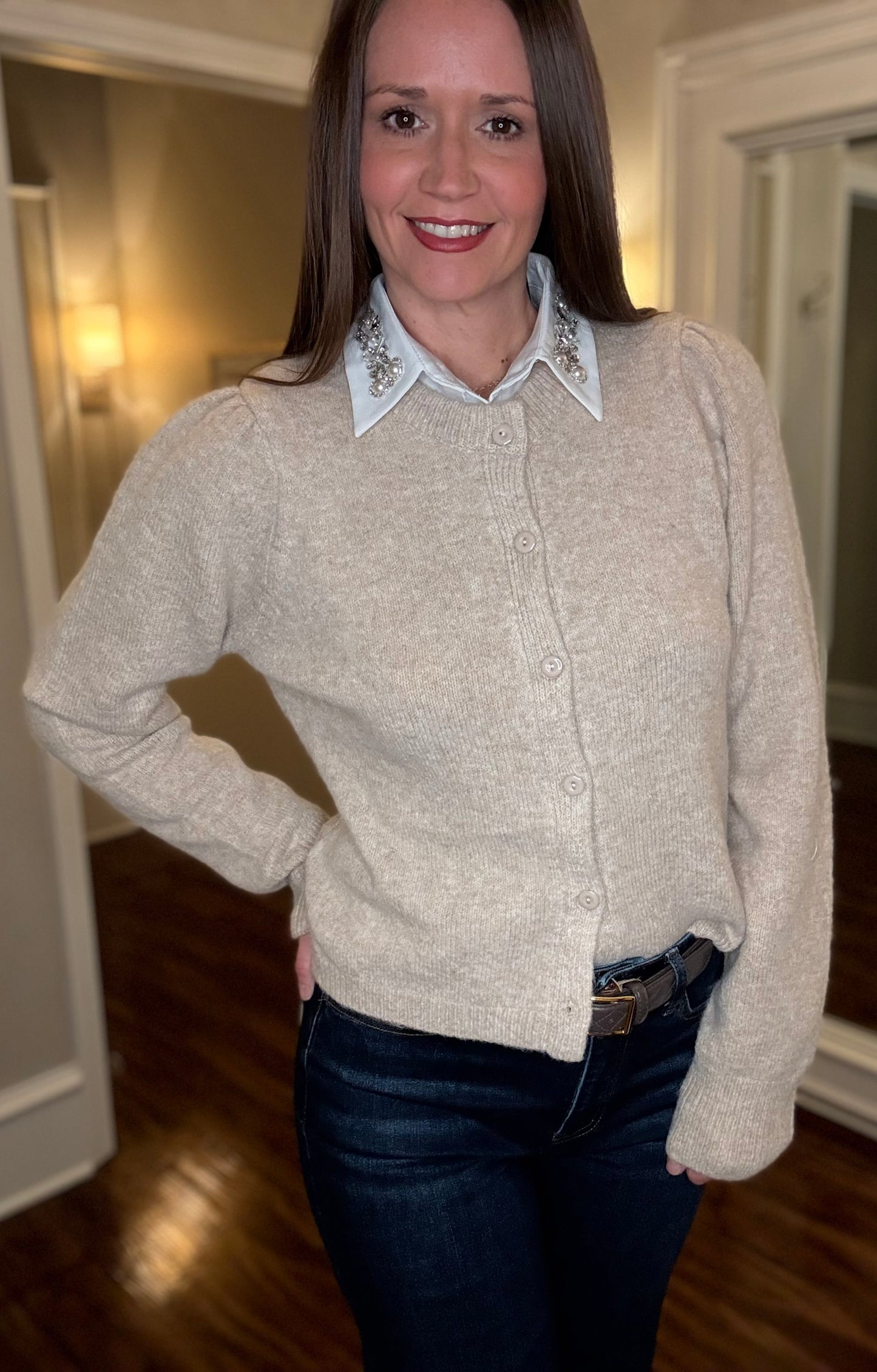 PUFF SLEEVE CARDIGAN (multiple colors) 11.24