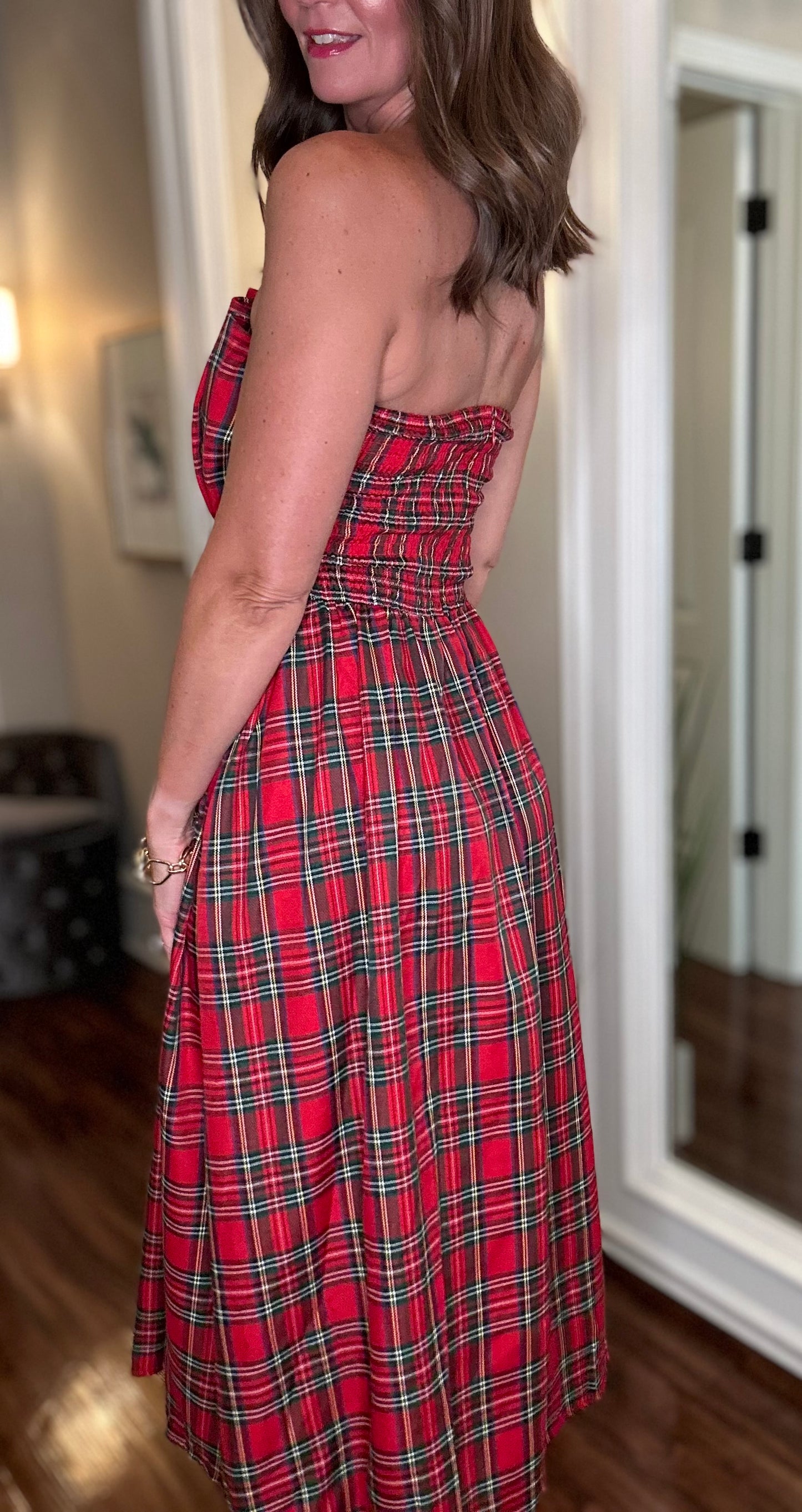 ENTRO TARTAN PLAID DRESS 8.9