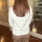 CREAM ROLL TAB LIGHT WEIGHT JACKET 6.17