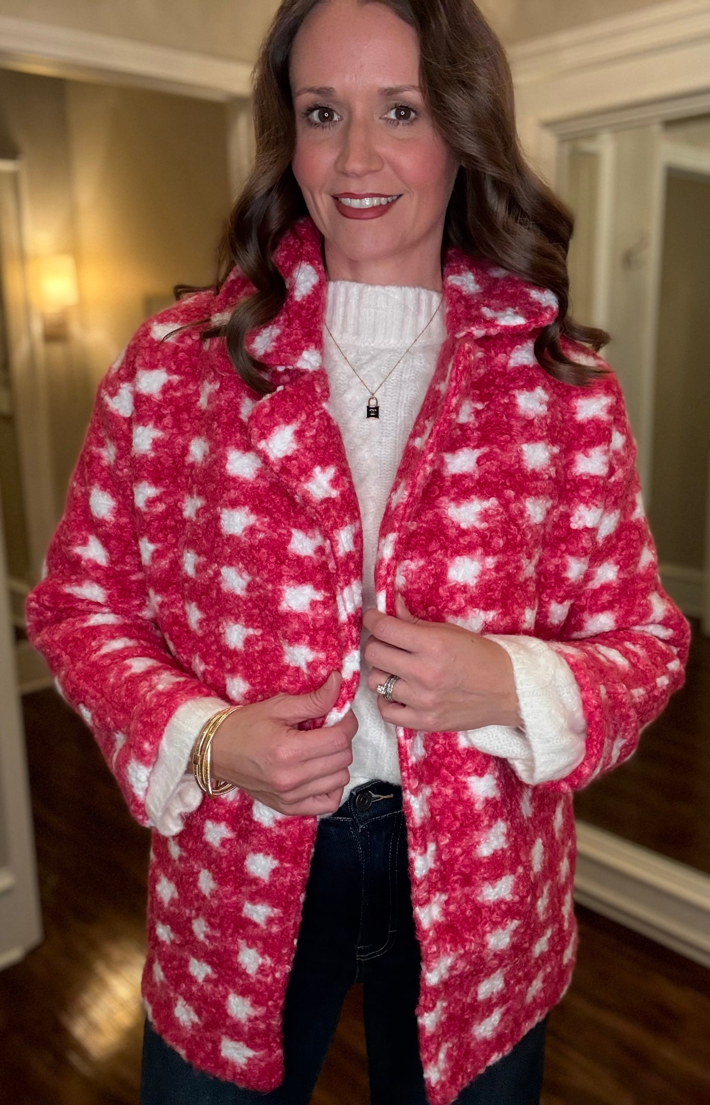 ACTIVE BASIC DOUBLE BREASTED BOUCLE JACKET 11.4