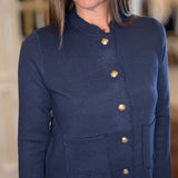 KNITTED CARDIGAN WITH GOLD BUTTONS 9.18
