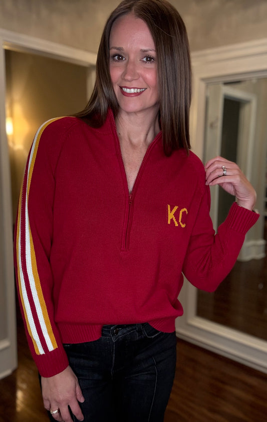 CHIEFS CUTOM 1/2 ZIP SWEATER 10.20
