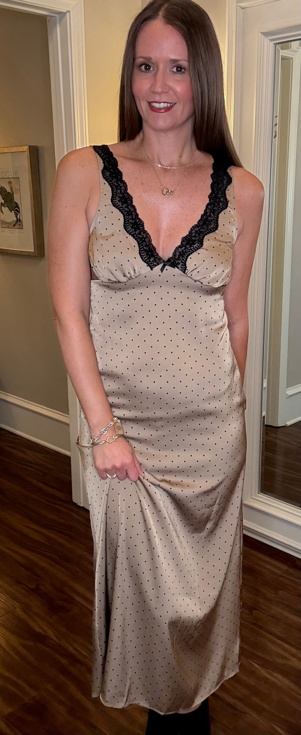 BRONZE AND BLACK SLIP DRESS 9.26