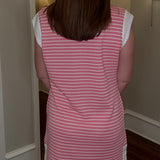 AAPPARELLA STRIPED V-NECK KNIT DRESS 4.21