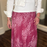 LOOK MODE CHEETAH LINEN SKIRT 5.19