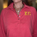 VINTAGE RED BUTTON PULLOVER 9.30