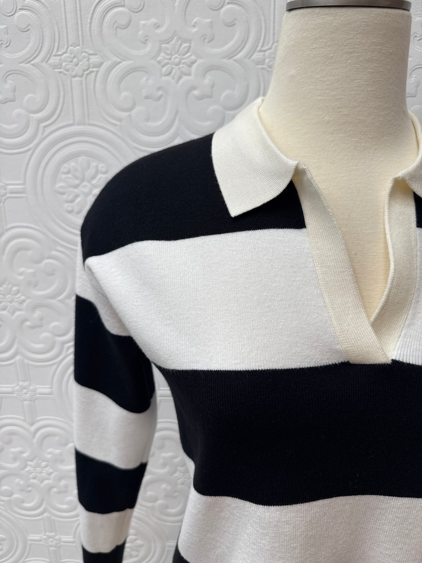 RUGBY STRIPE POLO SWEATER 9.2