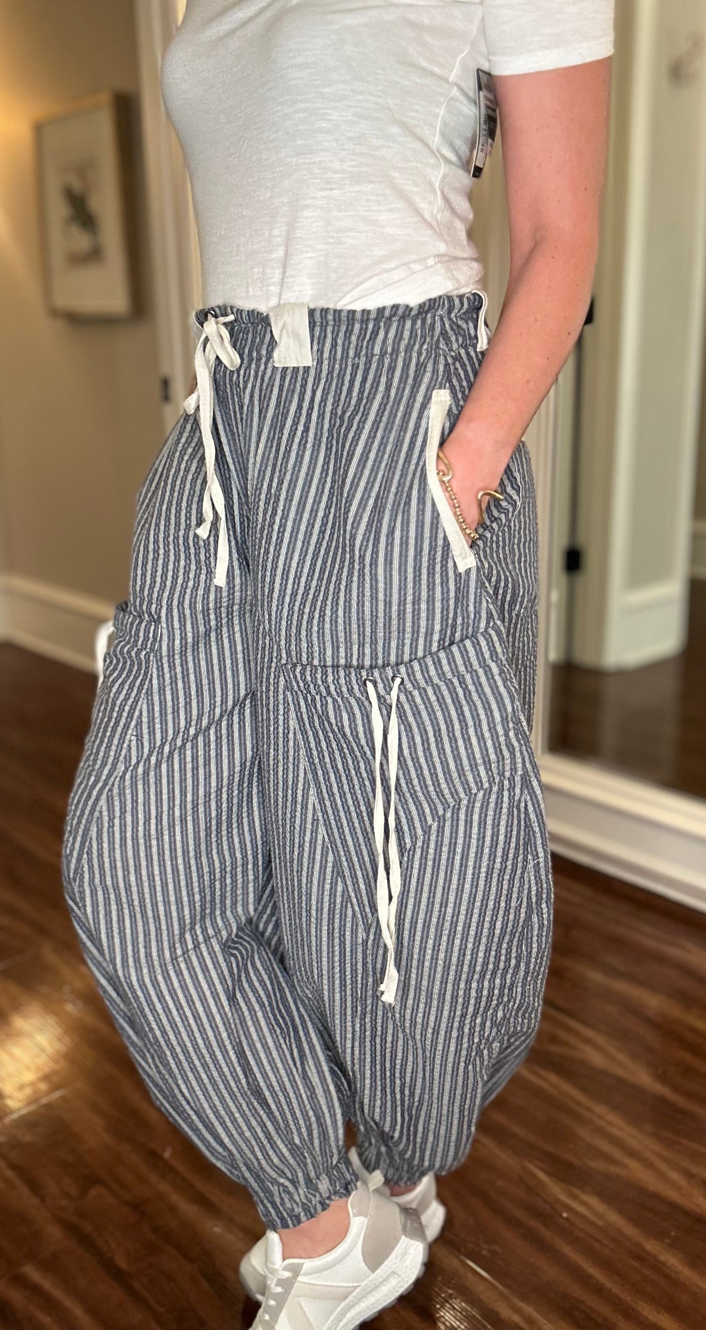 EE:SOME STRIPED HOBO JOGGER PANTS 1.15